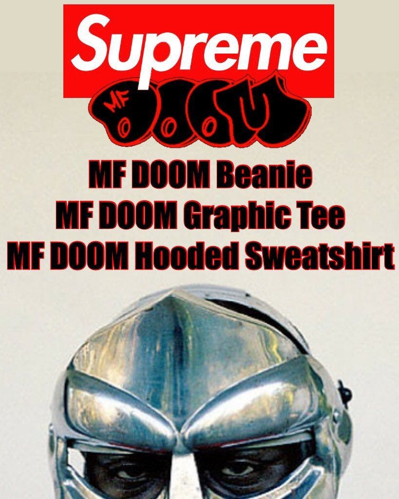 Supreme MF DOOM Hooded Sweatshirt Black, Supreme