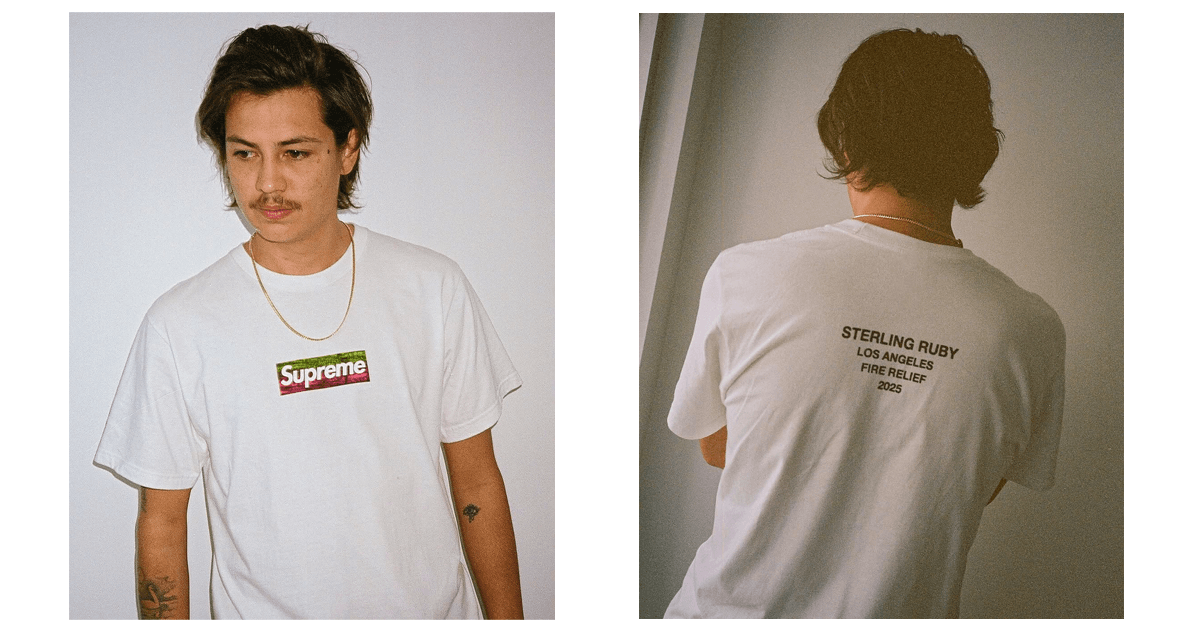 Supreme Los Angeles Fire Relief Box Logo Tee